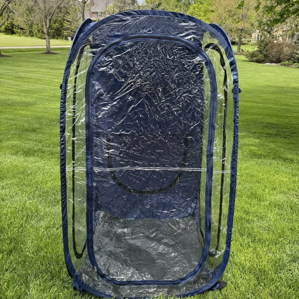 Under the Weather Navy Blue Personal Pop Up Pod Sports Tent 35.5x35.5x58 Shelter - Picture 3 of 7